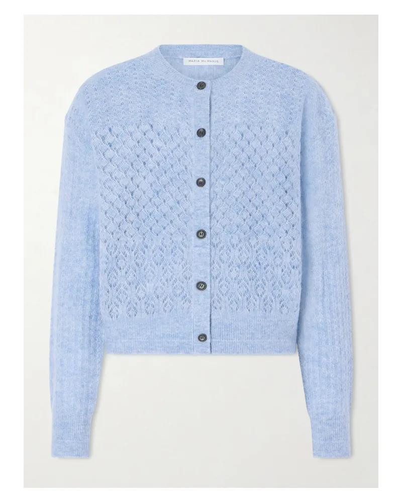 Maria Mcmanus Cardigan Aus Pointelle-strick - Blau Blau