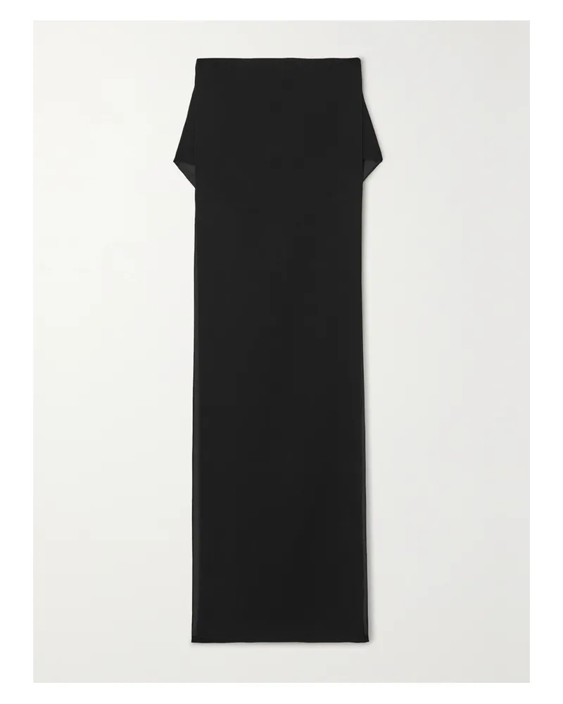 Mônot Mehrlagiger Maxirock Aus Crêpe - Schwarz Schwarz