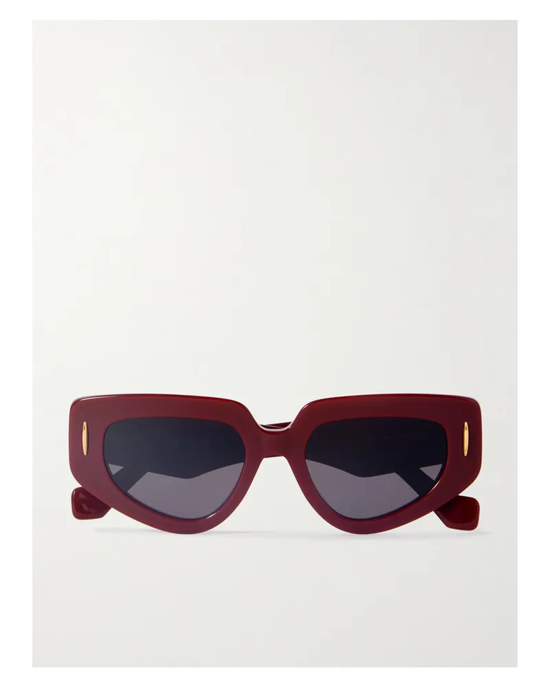Loewe Anagram Cat-eye Acetate Sunglasses - Red Red
