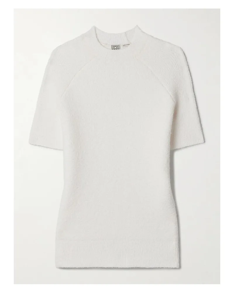 Totême Oberteil Aus Bouclé Aus Einer Biobaumwollmischung - Ecru Ecru