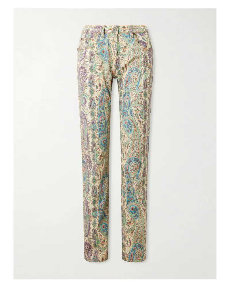 Etro Jeans Mit Geradem Bein Und Paisley-print - Mehrfarbig Mehrfarbig