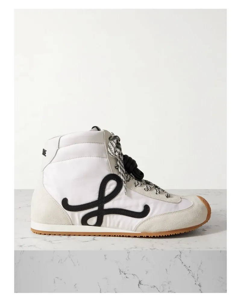 Loewe Ballet Runner 2.0 Sneakers Aus Shell Und Veloursleder Mit Lederbesätzen - Weiß Weiß
