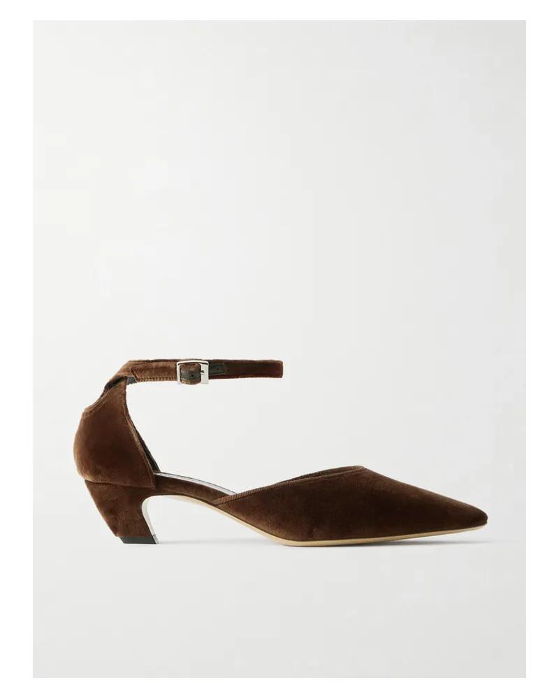 Le Monde Béryl Victoria Pumps Aus Veloursleder - Braun Braun