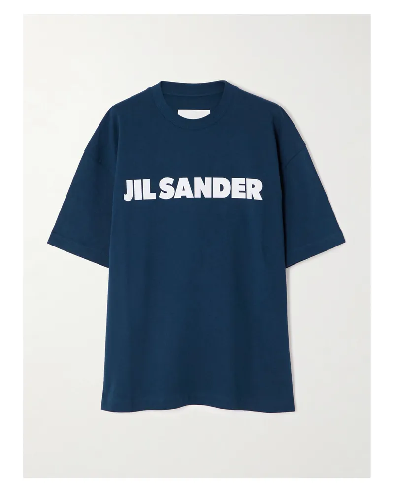 Jil Sander Printed Cotton-jersey T-shirt - Blue Blue