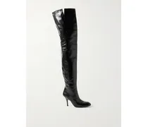 Colt Overknees Aus Leder - Schwarz