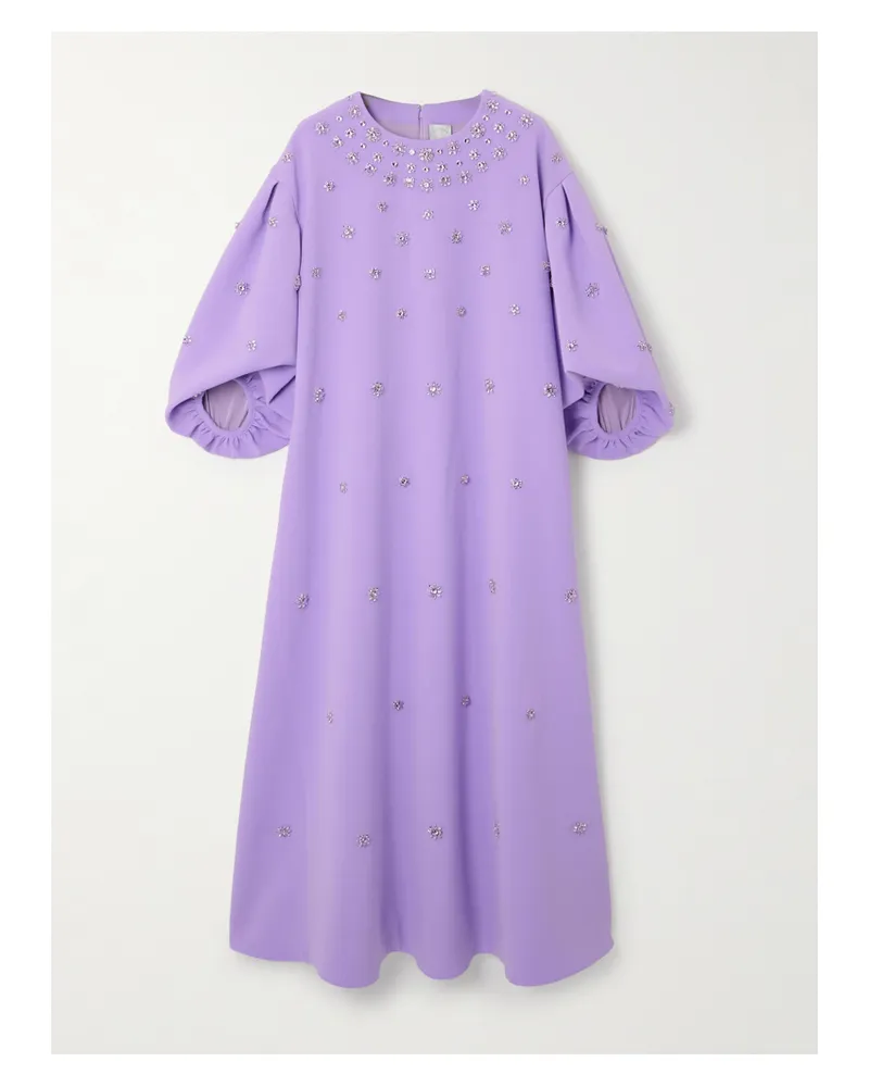 Huishan Zhang Tilda Robe Aus Recyceltem Crêpe Mit Verzierungen - Lila Lila