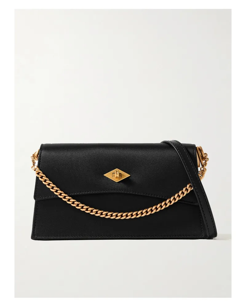 Métier Roma Silk-satin Shoulder Bag - Black Black