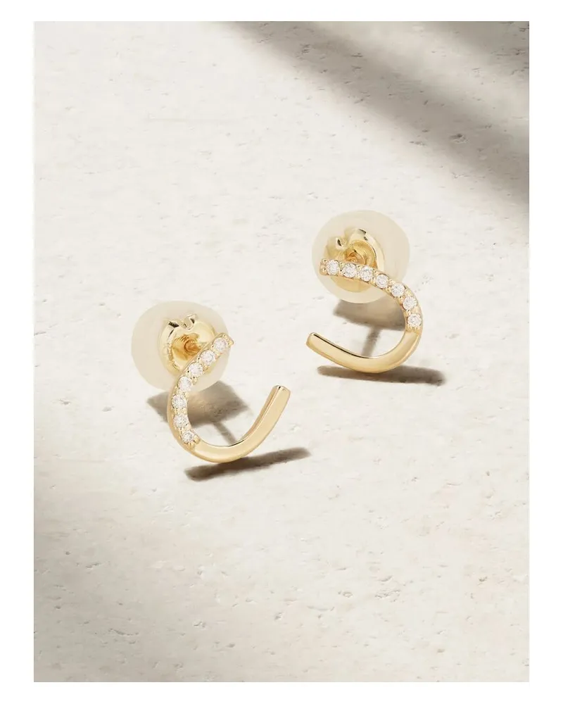 Melissa Joy Manning Ohrstecker Aus Recyceltem 14 Karat Gold Mit Diamanten Gold