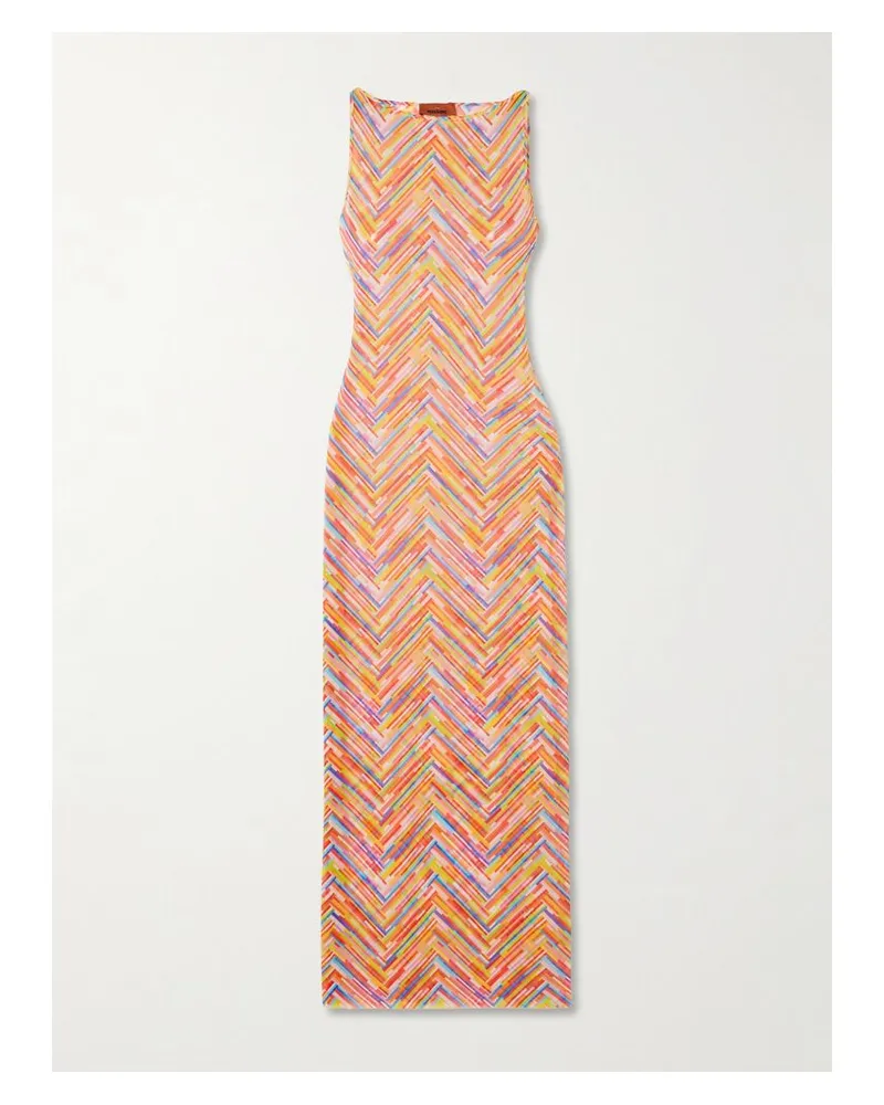 Missoni Mare Maxikleid Aus Bedrucktem Stretch-tüll - Mehrfarbig Mehrfarbig