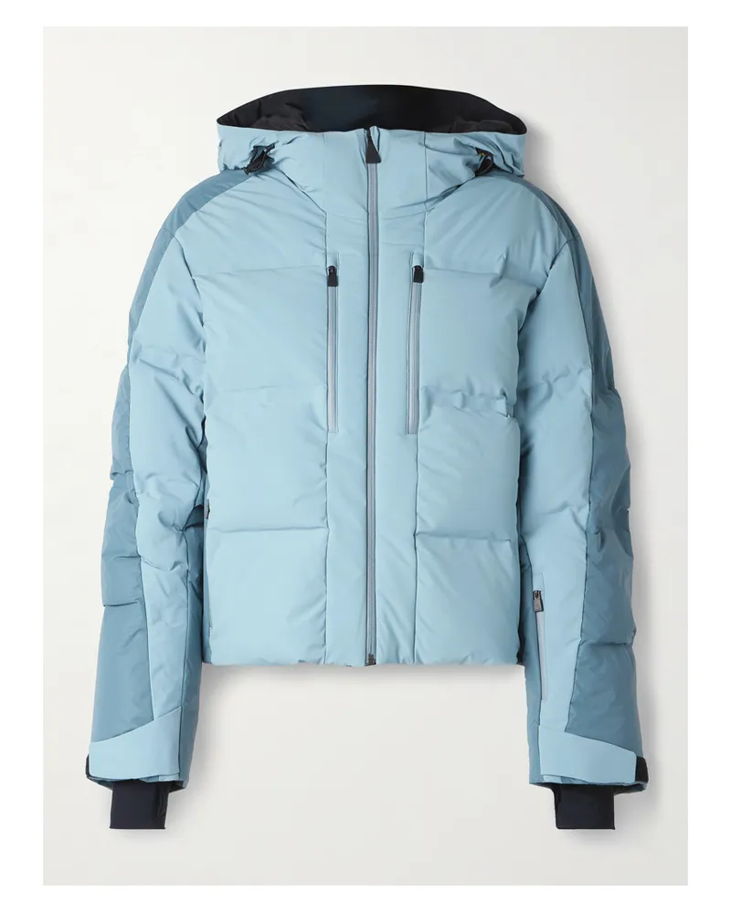 Aztech Mountain Super Nuke Zweifarbige Skijacke Aus Wattiertem Shell Mit Daunenfüllung - Blau Blau