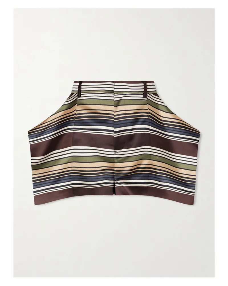 Sacai Striped Satin Shorts - Multi Multi