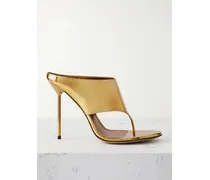 Lidia Metallic Leather Mules