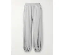 Stretch-cotton Jersey Tapered Sweatpants - Gray