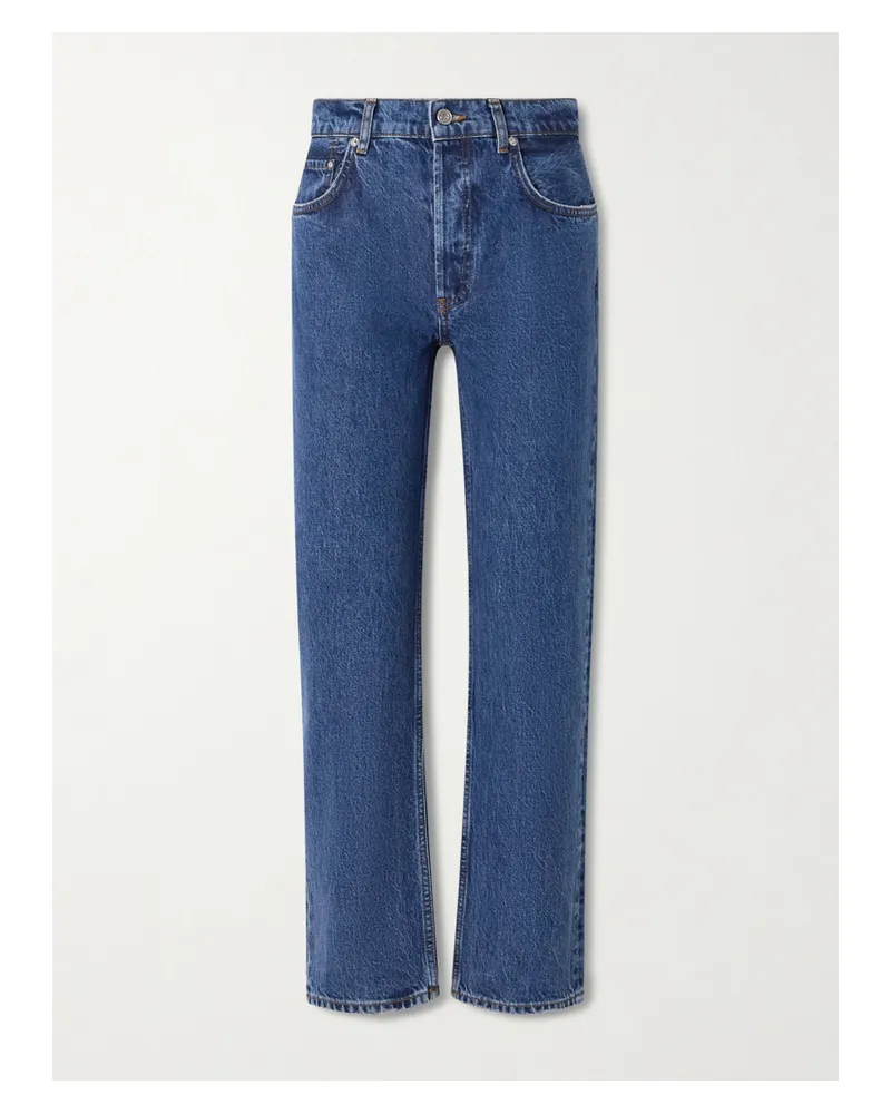Anine Bing Kate Mid-rise Slim-leg Jeans - Blue Blue