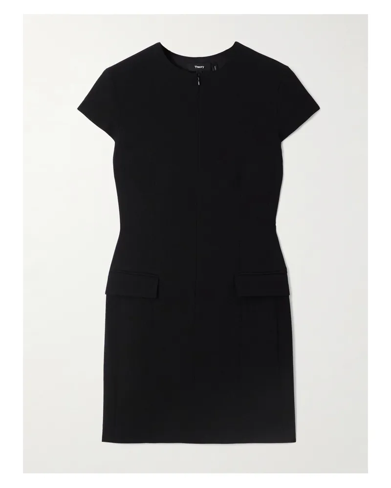 Theory Minikleid Aus Crêpe - Schwarz Schwarz