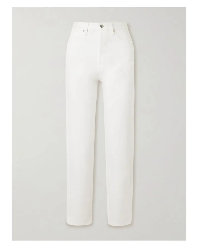 Jil Sander Verkürzte, Hoch Sitzende Jeans Mit Geradem Bein - Wollweiß Wollweiß