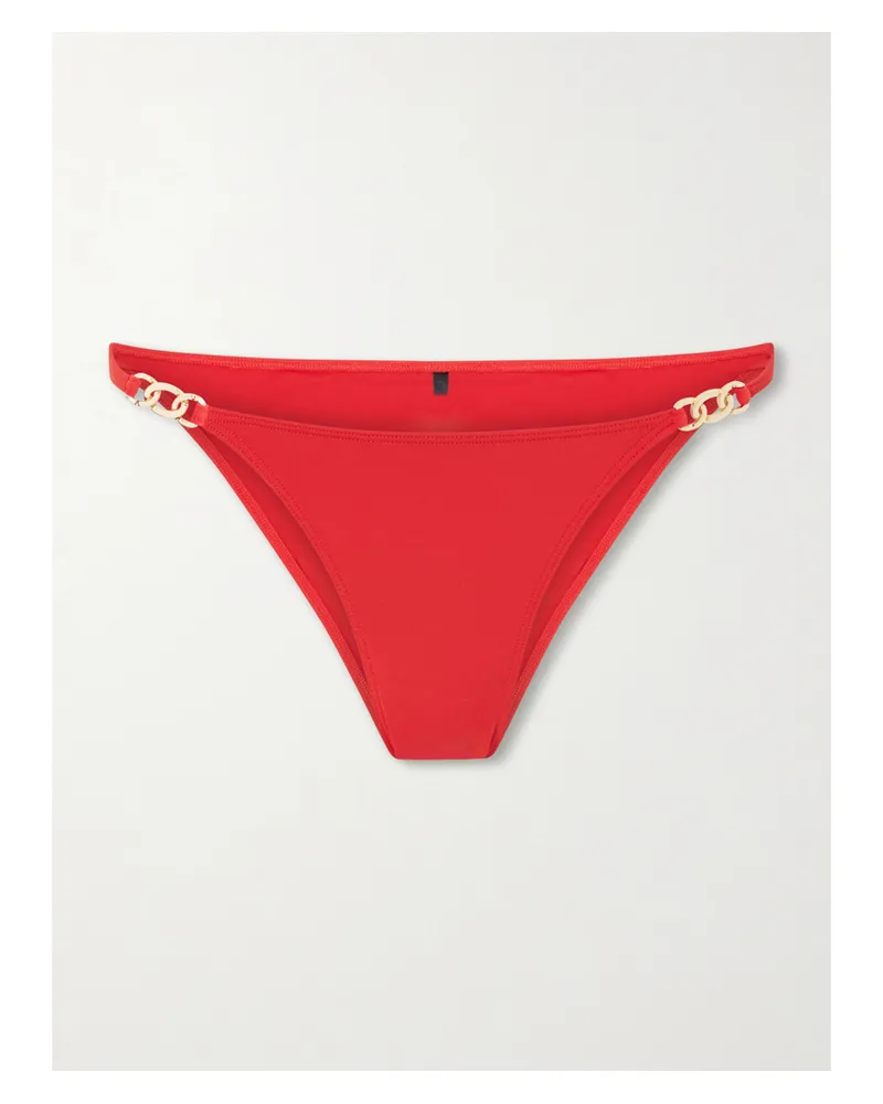Nili Lotan Embellished Bikini Briefs - Red Red