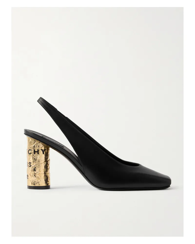 Givenchy Tape Leather Slingback Pumps - Black Black