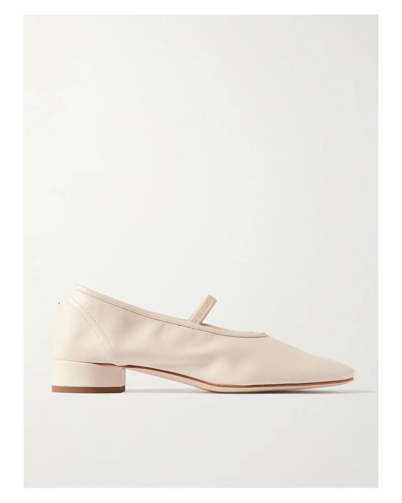 aeyde Pippa Mary-jane-pumps Aus Leder - Creme Creme