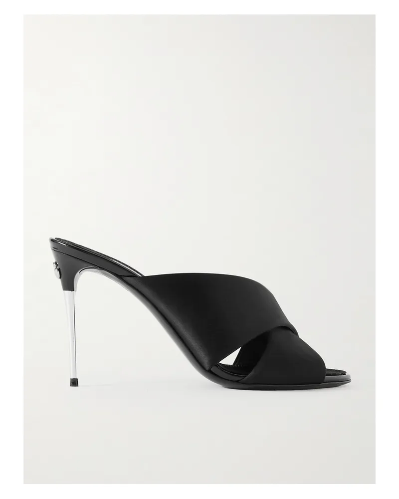 Dolce & Gabbana Mules Aus Satin - Schwarz Schwarz