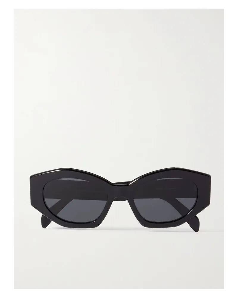 Celine Triomphe Sonnenbrille Mit Cat-eye-rahmen Aus Azetat - Schwarz Schwarz