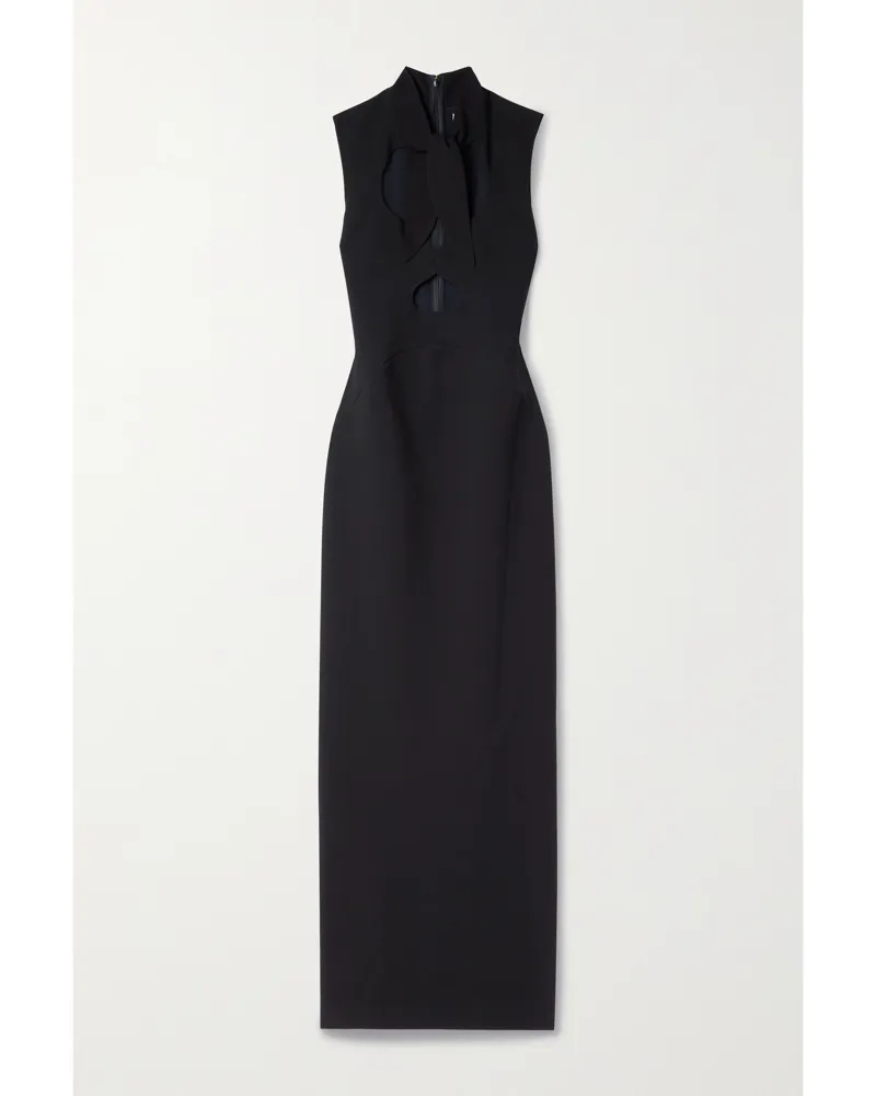 Roksanda Ilincic Kamaria Robe Aus Crêpe Mit Cut-outs Und Schluppe - Schwarz Schwarz