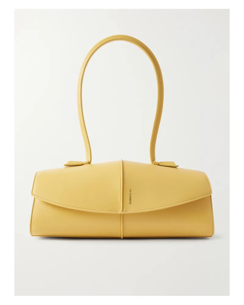 Jil Sander Linea Leather Shoulder Bag - Yellow Yellow