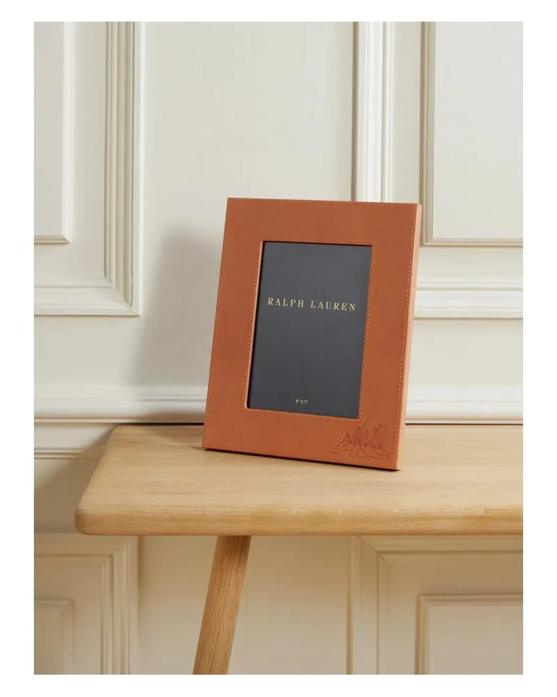 Ralph Lauren Home Garrett 12,70 X 17,78 Cm Bilderrahmen Aus Leder Mit Prägung - Braun Braun