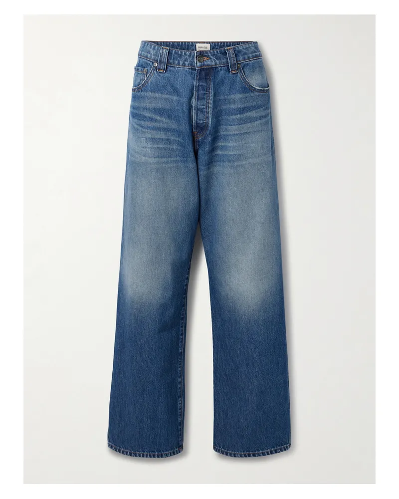 KHAITE Winslow Halbhohe Jeans Mit Geradem Bein - Blau Blau