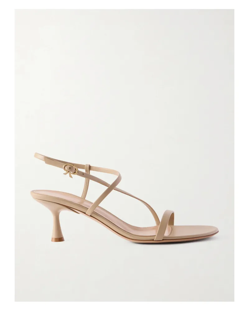 Gianvito Rossi Ascent 55 Leather Sandals - Neutrals Neutrals