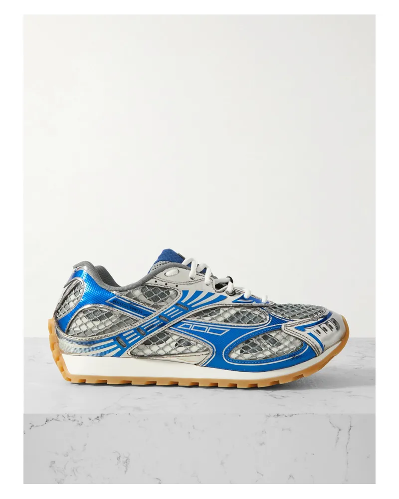 Bottega Veneta Orbit Sneakers aus Mesh, Netzmaterial und Gummi in Metallic-optik Neutral