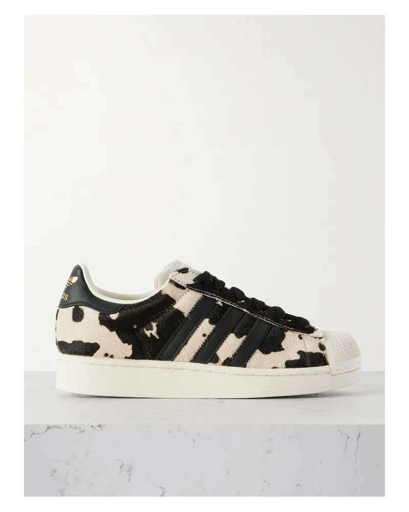 adidas Superstar Ii Sneakers Aus Leder In Ponyhaaroptik Mit Lederbesätzen - Creme Creme