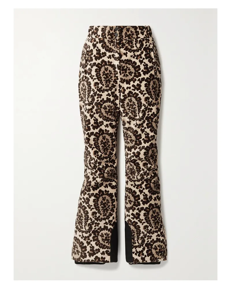 Fendi Bootcut-skihose Aus Bedrucktem Samt - Neutral Neutral