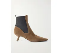 Chelsea Boots Aus Veloursleder - Braun
