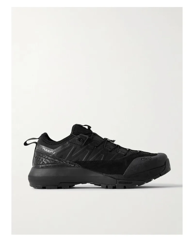 Salomon Alpinway Advanced Sneakers Aus Ripstop Mit Veloursleder- Und Gummibesätzen - Schwarz Schwarz