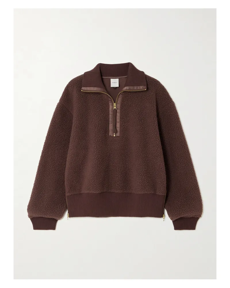 Varley Roselle Pullover Aus Recyceltem Fleece Mit Troyer-kragen - Burgunder Burgunder