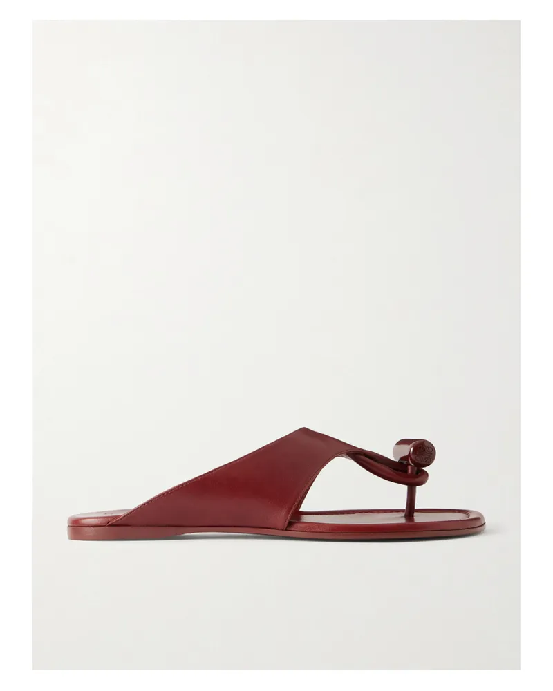 Loewe Toggle Leather Slides - Red Red