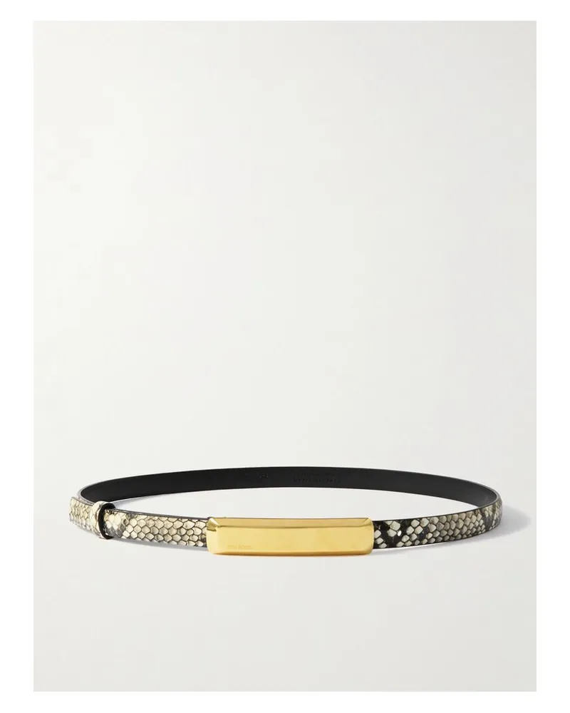 Tom Ford Gürtel Aus Leder Mit Schlangeneffekt Und Verzierung - Animal-Print Animal-print