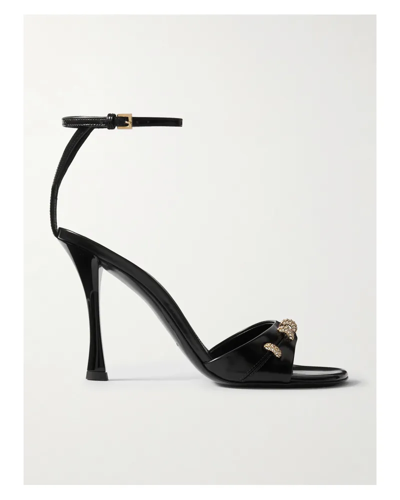 Givenchy Sandalen Aus Lackleder Mit Verzierungen - Schwarz Schwarz