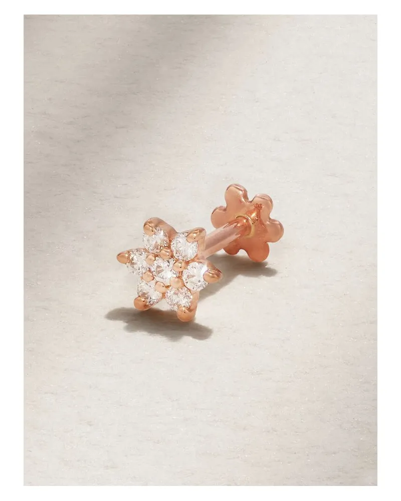 Maria Tash 4,5 Mm Ohrstecker Aus 18 Karat Roségold Mit Diamanten Gold