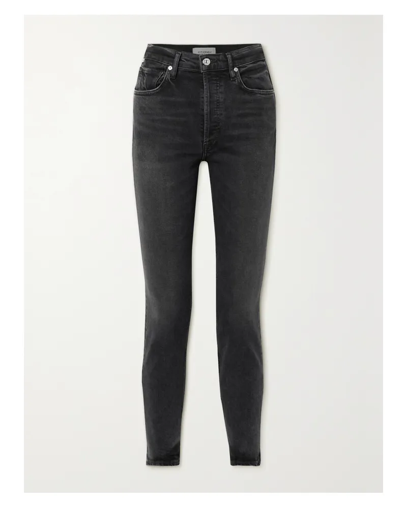 Citizens of humanity Charlotte Hoch Sitzende Jeans Mit Geradem Bein - Schwarz Schwarz