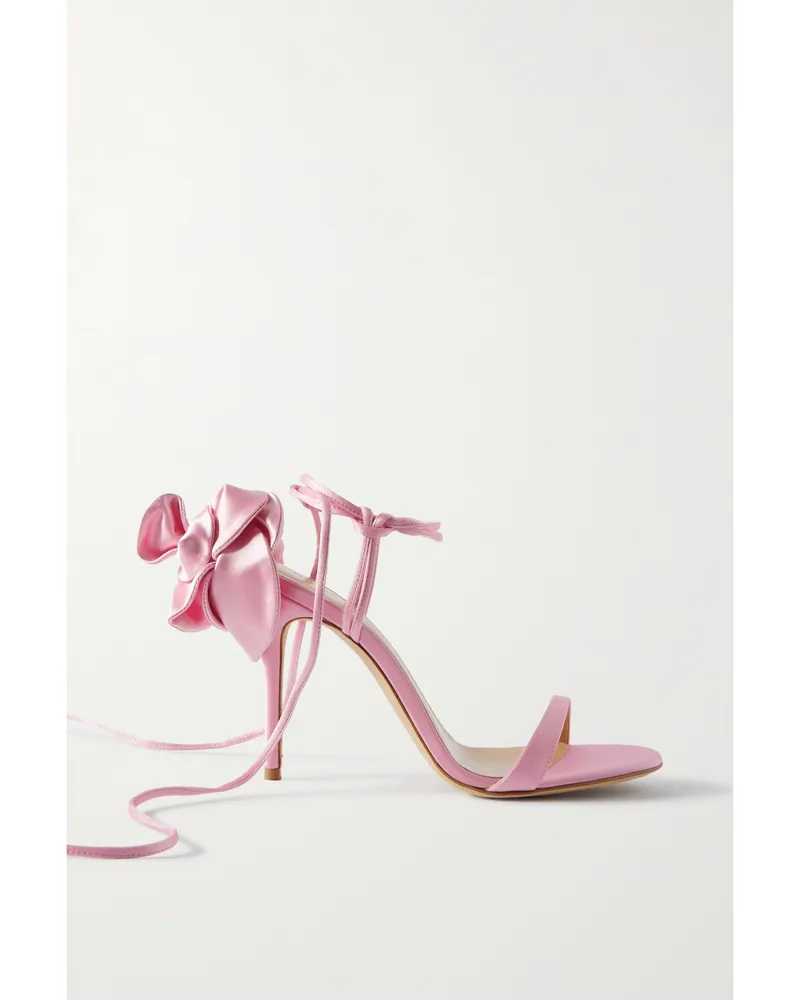 Magda Butrym Sandalen Aus Satin Mit Applikation - Pink Pink
