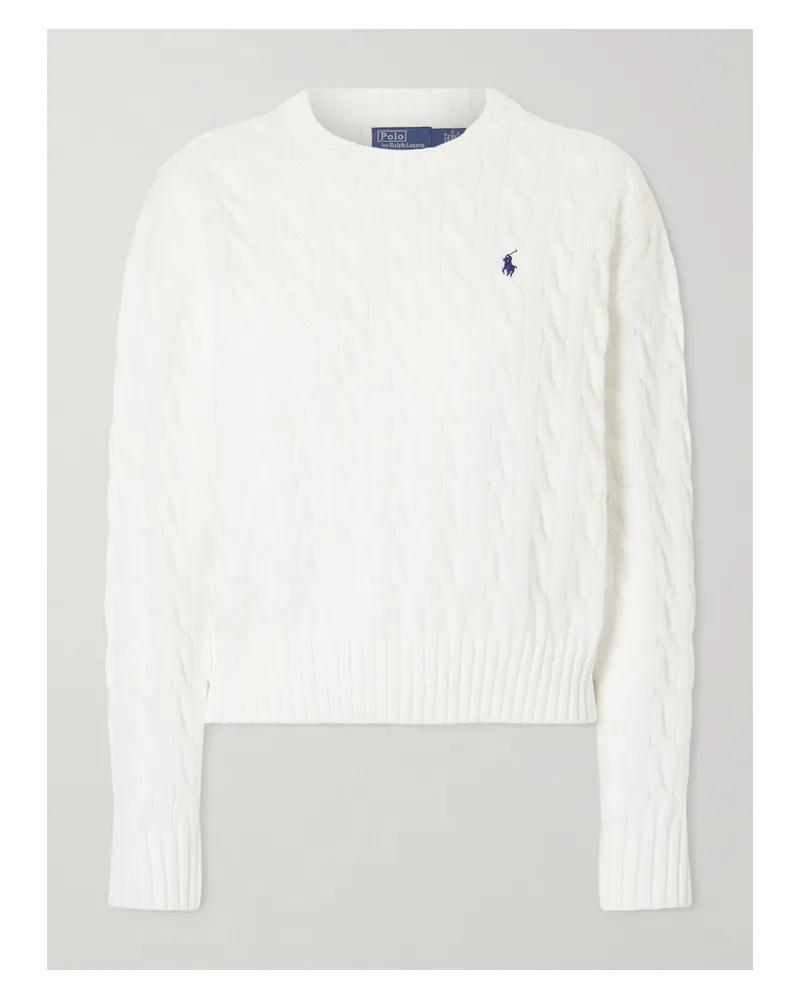 Ralph Lauren Cable-knit Cotton Sweater - White White