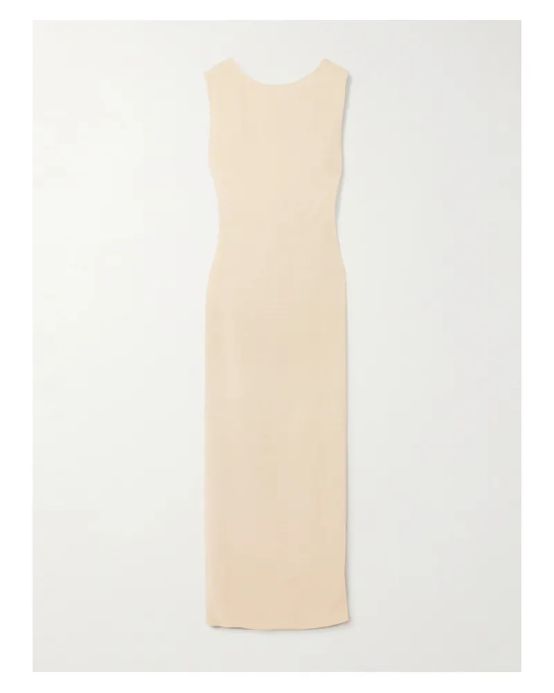 Matteau Rückenfreies Maxikleid Aus Webstoff - Creme Creme