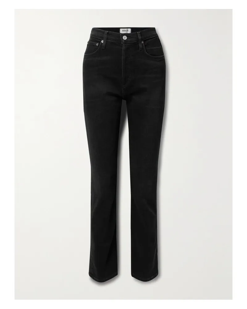AGOLDE Net Sustain Freya Hoch Sitzende Jeans Mit Schmalem Bein Aus Bio-denim - Schwarz Schwarz