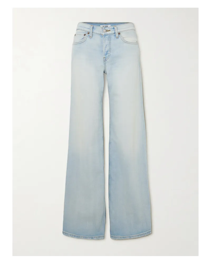 RE/DONE Hoch Sitzende Jeans mit Weitem Bein Blau