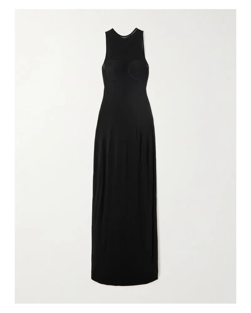 Jean Paul Gaultier Maxikleid Aus Tüll - Schwarz Schwarz