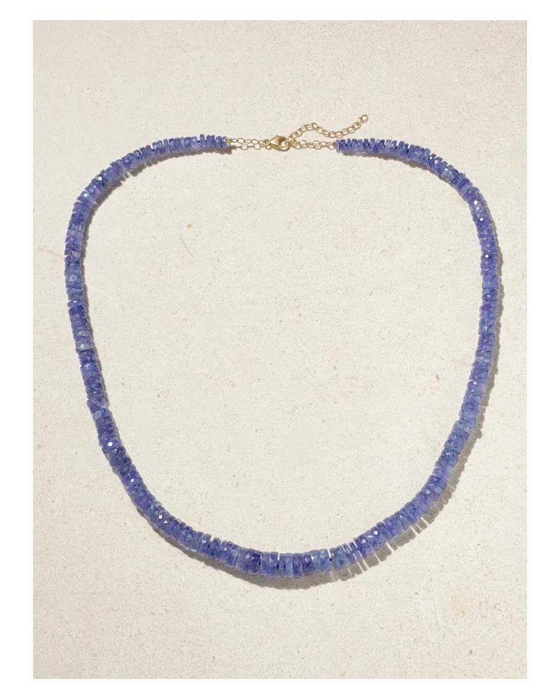 JIA JIA Kette Mit Tansaniten Und Details Aus 14 Karat Gold - Blau Blau