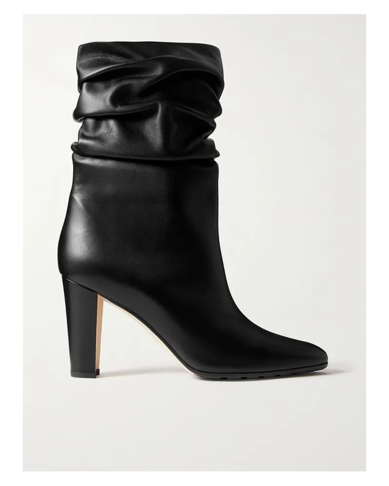 Manolo Blahnik Calasso 90 Stiefel Aus Leder - Schwarz Schwarz