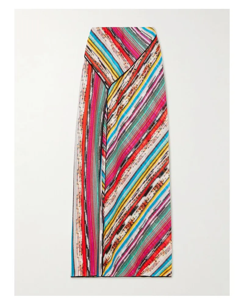 Missoni Mare Maxirock Aus Gestreiftem Metallic-häkelstrick - Mehrfarbig Mehrfarbig